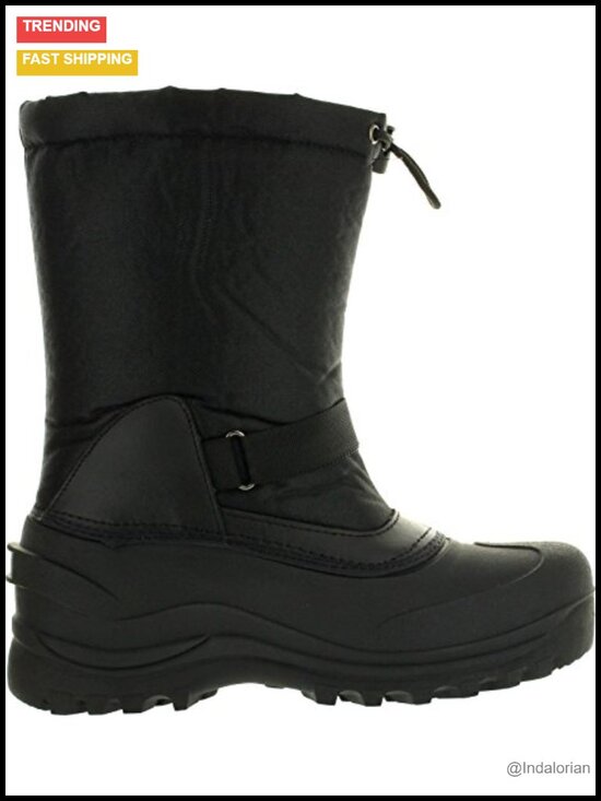 Men\'s Waterproof Insulated Snow Boots with Pull On Design